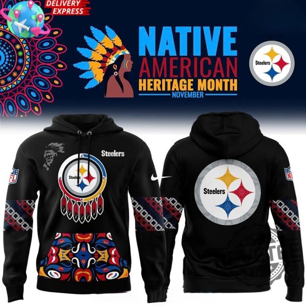 Pittsburgh Steelers Native American Heritage Month Hoodie T Shirt Sweatshirt Gifts For Fan Men Women Tee Shirts Tshirt Sweater Pullover Unique revetee 1