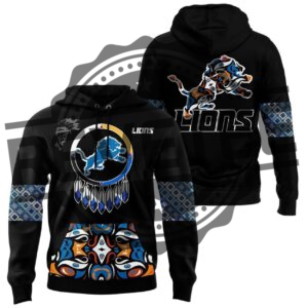 Detroit Lions 2024 Native American Heritage Month Hoodie T Shirt Sweatshirt Gifts For Fan 3D All Over Printed Tee Shirts Sweater Pullover Unique