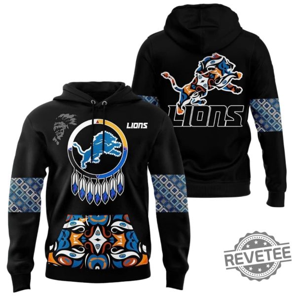 Detroit Lions 2024 Native American Heritage Month Hoodie T Shirt Sweatshirt Gifts For Fan 3D All Over Printed Tee Shirts Sweater Pullover Unique revetee 2