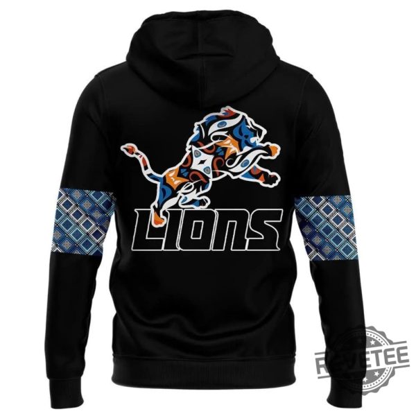 Detroit Lions 2024 Native American Heritage Month Hoodie T Shirt Sweatshirt Gifts For Fan 3D All Over Printed Tee Shirts Sweater Pullover Unique revetee 4