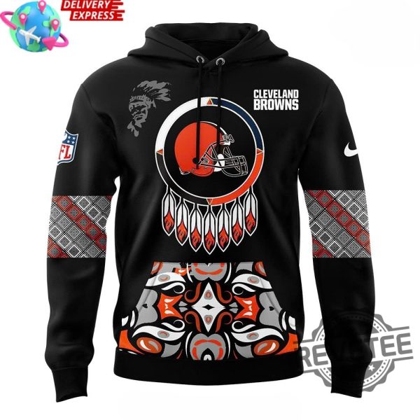 Cleveland Browns Native American Heritage Month Hoodie T Shirt Sweatshirt 3D All Over Printed Gifts For Fan Tee Shirts Sweater Pullover Unique revetee 2