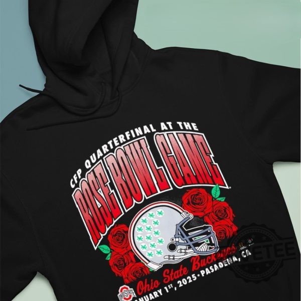 Ohio State Buckeyes 2025 Cfp Quarterfinal At The Rose Bowl Shirt Hoodie Sweatshirt Tee Gifts For Fan Men Women Birthday Christmas Unique revetee 1