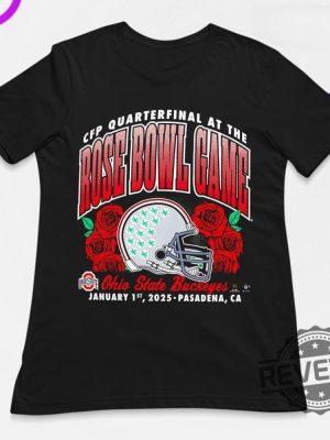 Ohio State Buckeyes 2025 Cfp Quarterfinal At The Rose Bowl Shirt Hoodie Sweatshirt Tee Gifts For Fan Men Women Birthday Christmas Unique revetee 2