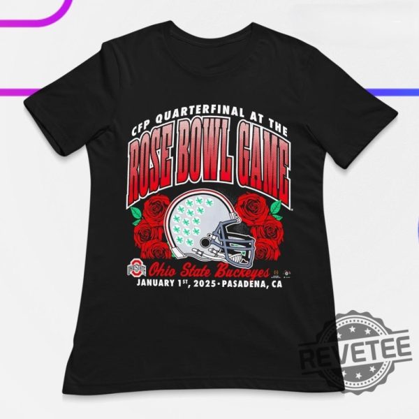 Ohio State Buckeyes 2025 Cfp Quarterfinal At The Rose Bowl Shirt Hoodie Sweatshirt Tee Gifts For Fan Men Women Birthday Christmas Unique revetee 2