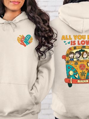 The Beatles All You Need Is Love Sweatshirt Hoodie T Shirt Sweater Peace Love Gift For Fan Beatles Lover Birthday Christmas Gifts Unique revetee 2