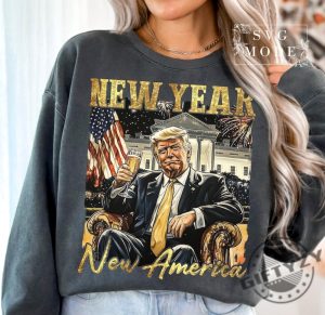 New Year Trump 2025 Shirt New Year New America Hoodie Trump Happy New Year Tshirt Trump Dance Christmas Sweatshirt Funny Christmas Trump Gift giftyzy 8