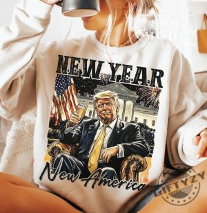 New Year Trump 2025 Shirt New Year New America Hoodie Trump Happy New Year Tshirt Trump Dance Christmas Sweatshirt Funny Christmas Trump Gift giftyzy 9