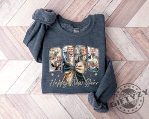 Coquette Happy New Year Trump Shirt New Year New America Trump 2025 Sweatshirt Hoodie Trump New Year Tshirt giftyzy 3