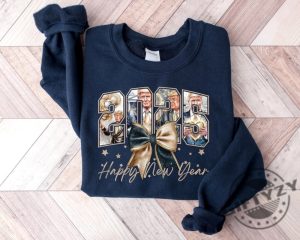 Coquette Happy New Year Trump Shirt New Year New America Trump 2025 Sweatshirt Hoodie Trump New Year Tshirt giftyzy 4