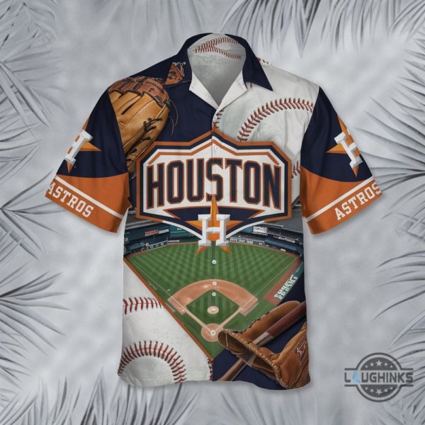 new houston astros hawaiian button up shirt