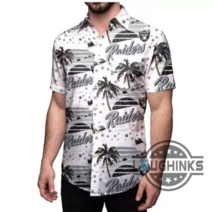 las vegas raiders nfl tropical hawaiian shirt