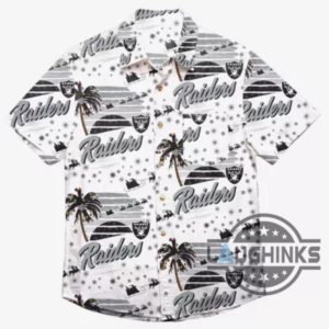 las vegas raiders nfl tropical hawaiian shirt