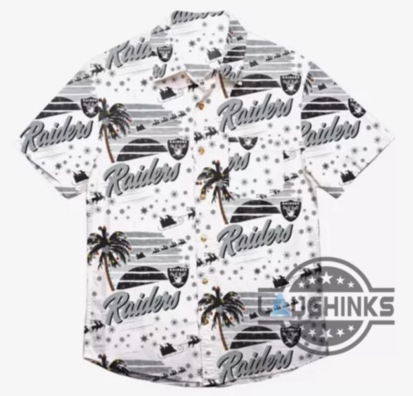 las vegas raiders nfl tropical hawaiian shirt