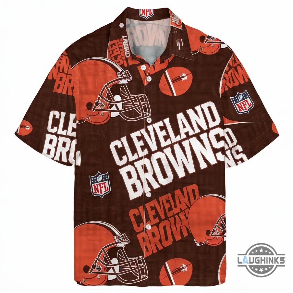 Cleveland Browns Hawaiian Shirt Classic Logos And Emblems Vintage Button Up Shirts