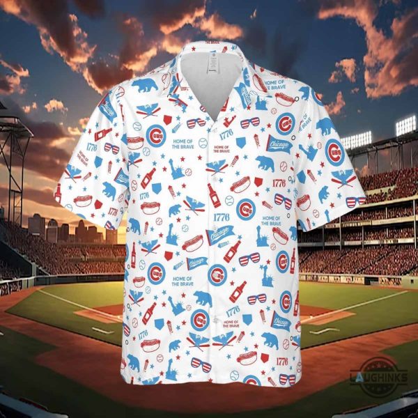 2024 chicago cubs sga fourth of july hawaiian shirt giveaway