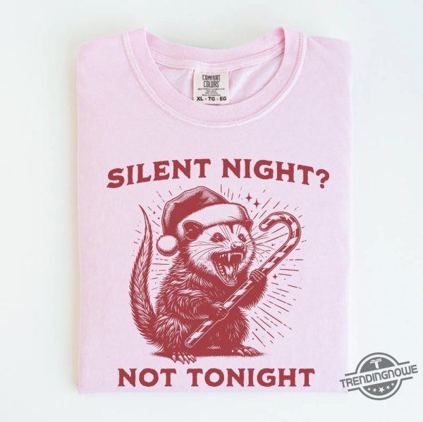 Funny Possum Christmas Silent Night Shirt Hilarious Holiday Humor For The Season trendingnowe 2
