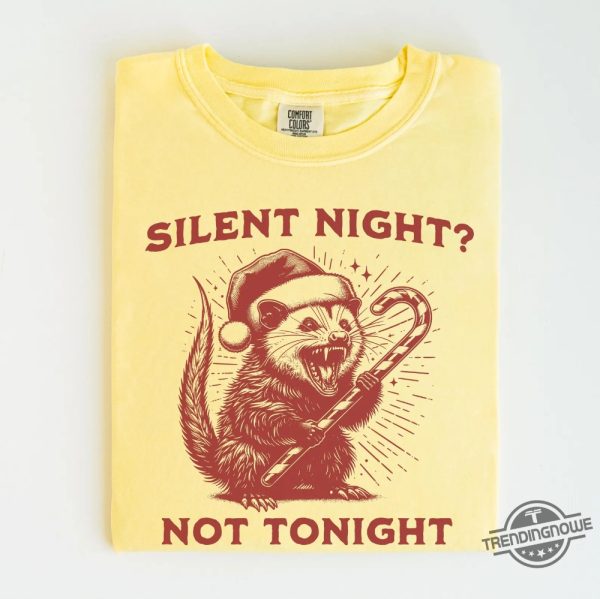 Funny Possum Christmas Silent Night Shirt Hilarious Holiday Humor For The Season trendingnowe 3