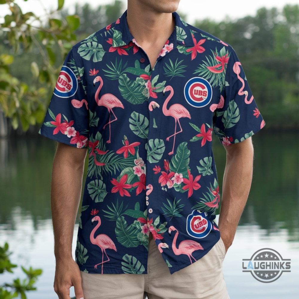 Flamingo Hi Vis Hawaiian Shirt