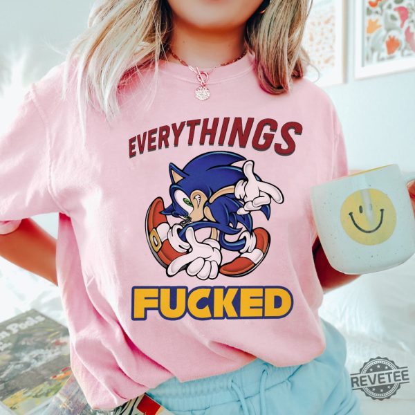 Sonic Everythings Fucked Shirt Hoodie Sweatshirt Tee Gifts Mens Womens Birthday Gift Tshirt Hoodies Shirts Crewneck Pullover Near Me Unique revetee 1 1