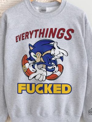 Sonic Everythings Fucked Shirt Hoodie Sweatshirt Tee Gifts Mens Womens Birthday Gift Tshirt Hoodies Shirts Crewneck Pullover Near Me Unique revetee 1 3