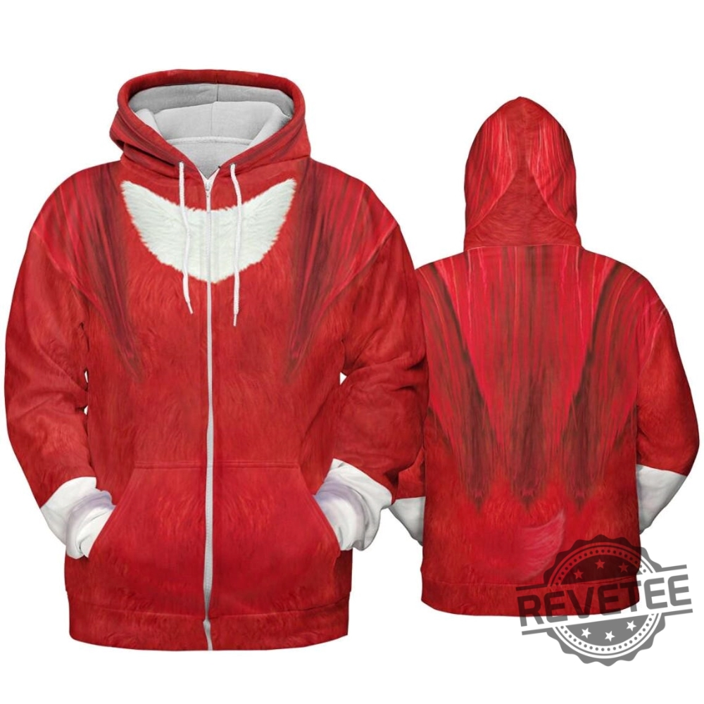 Custom Red Echidna Speedster Cinematic Cosplay 3D Tshirt Hoodie Sweatshirt Knuckles Cartoon Movie Shirts Hoodies Sweatshirts Unique