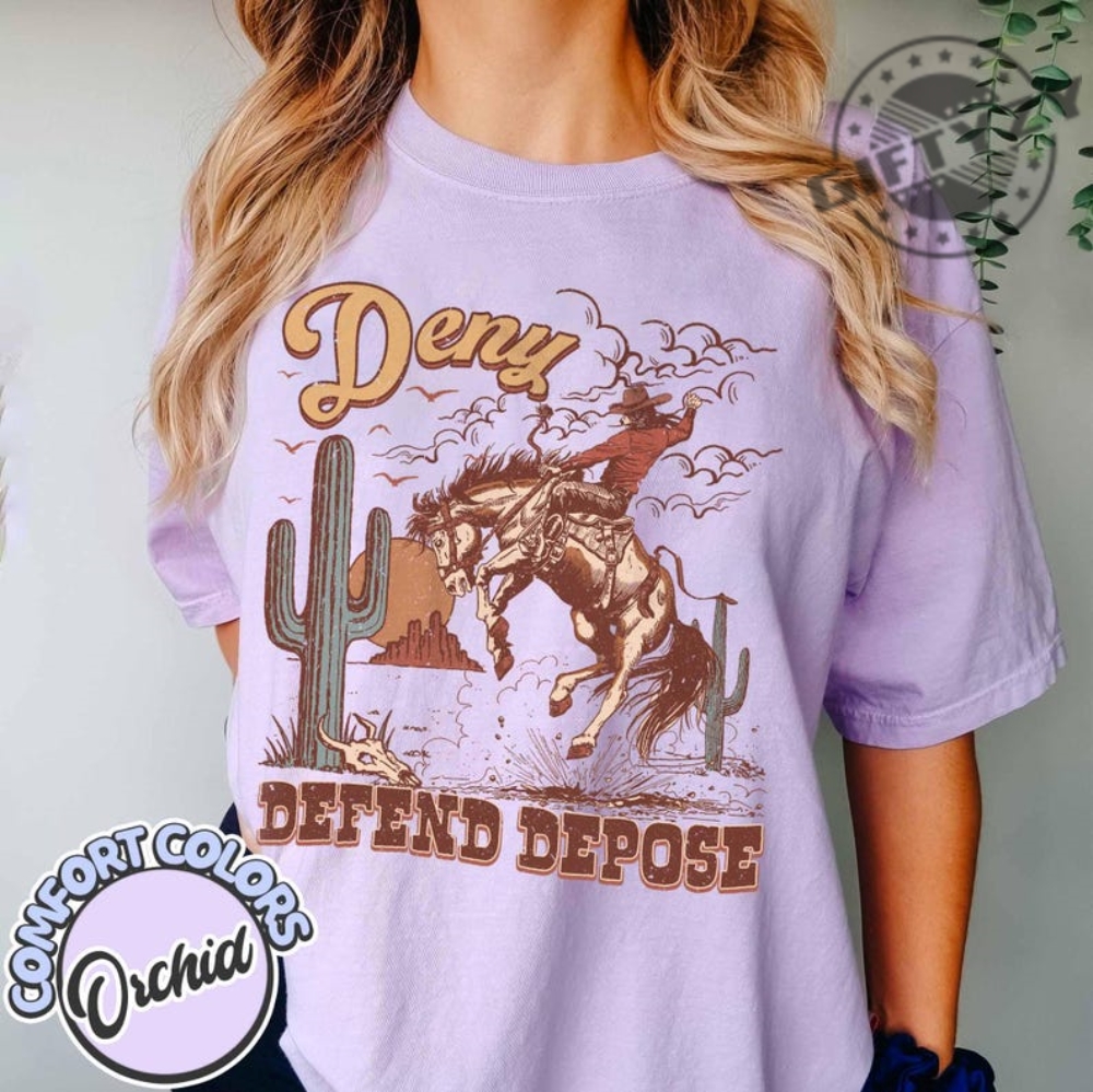 Deny Defend Depose Comfort Colors Shirt Bold Statement Tee Unisex Classic Tshirt Funny Unique Gift Protest Activist Hoodie Eat The Rich Sweathirt