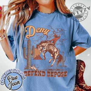 Deny Defend Depose Comfort Colors Shirt Bold Statement Tee Unisex Classic Tshirt Funny Unique Gift Protest Activist Hoodie Eat The Rich Sweathirt giftyzy 2