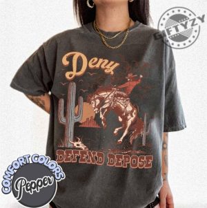 Deny Defend Depose Comfort Colors Shirt Bold Statement Tee Unisex Classic Tshirt Funny Unique Gift Protest Activist Hoodie Eat The Rich Sweathirt giftyzy 3