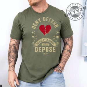 Deny Defend Depose Tshirt Bold Statement Tee Unisex Classic Sweatshirt For Him Funny Unique Gift Protest Activist Hoodie Eat The Rich Tshirt giftyzy 4