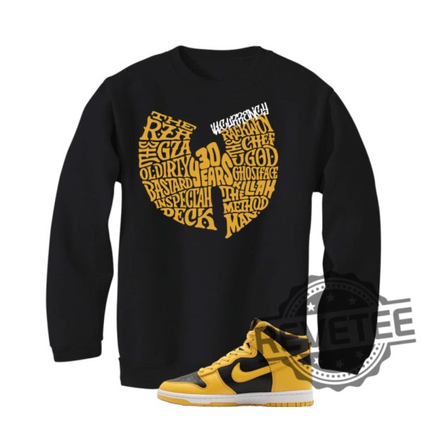 Nike Dunk High Wutang Tshirt Hoodie Sweatshirt Gifts For Fan Mens Women Shirts Near Me Tee Unique Replica revetee 1 2