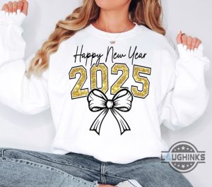 happy new year coquette bow 2025 shirt