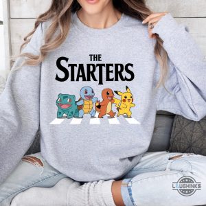 the starters pokemon shirt pikachu bulbasaur charmander squirtle