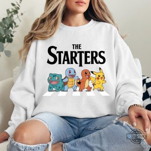 the starters pokemon shirt pikachu bulbasaur charmander squirtle