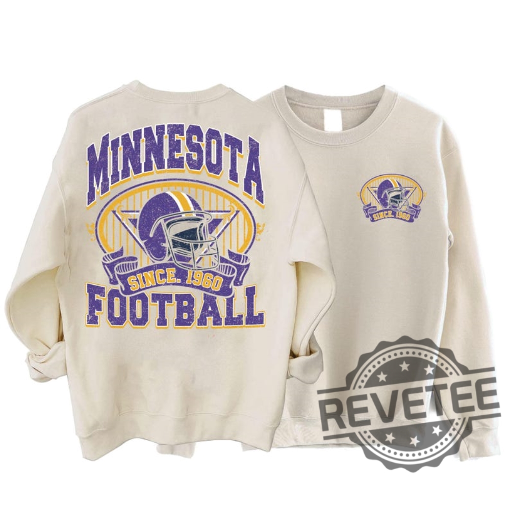 Minnesota Vikings Football Sweatshirt Hoodie Tshirt Gifts For Mens Womens Tee Shirts Retro Style 90S Vintage Unisex Crewneck Sun Day Football revetee 1