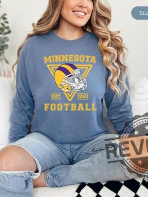 Minnesota Vikings Football Shirt Hoodie Sweatshirt Crewneck Retro Tee Gifts For Fan Mens Womens Birthday Gift Sweater Pullover Hoodies Unique revetee 1 2