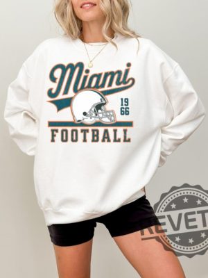 Miami Dolphins Vintage Sweatshirt Hoodie Tshirt Tee Shirts Gifts For Fan Mens Womens Croquette Bow Miami Football Crewneck Pullover Hoodies revetee 1 2