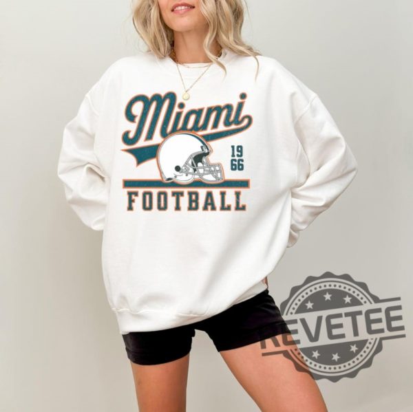 Miami Dolphins Vintage Sweatshirt Hoodie Tshirt Tee Shirts Gifts For Fan Mens Womens Croquette Bow Miami Football Crewneck Pullover Hoodies revetee 1 2