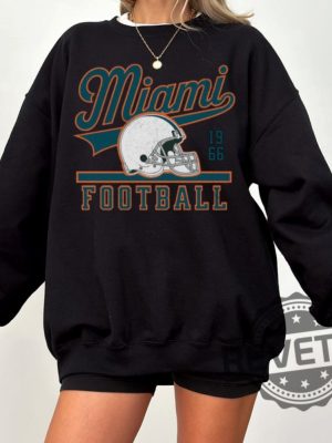 Miami Dolphins Vintage Sweatshirt Hoodie Tshirt Tee Shirts Gifts For Fan Mens Womens Croquette Bow Miami Football Crewneck Pullover Hoodies revetee 1 4