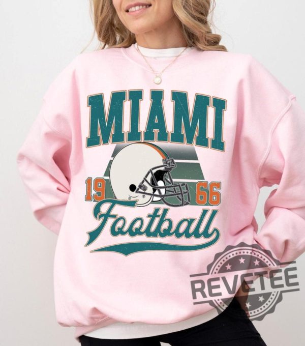 Vintage Miami Dolphins Football Shirt Hoodie Sweatshirt Gifts For Fan Mens Womens Game Day Tee Sunday Sweater Pullover Hoodies Unique revetee 1