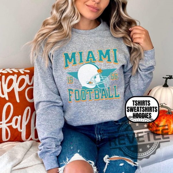 Distressed Vintage Style Miami Dolphins Football Apparel Hoodie Tshirt Sweatshirt Gifts For Fan Mens Womens Crewneck Sweater Pullover Hoodies revetee 1 5