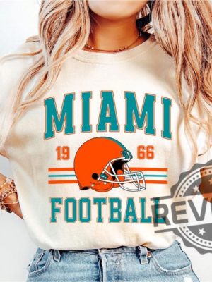 Vintage Miami Dolphins Football Sweatshirt Tshirt Hoodie Retro Tee Shirts Gifts For Mens Womens Trendy Retro Mascot Football Season Birthday Sweater revetee 1 1