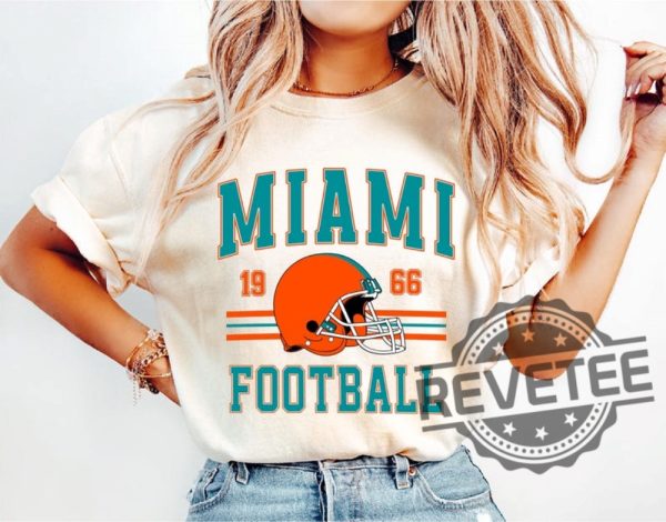 Vintage Miami Dolphins Football Sweatshirt Tshirt Hoodie Retro Tee Shirts Gifts For Mens Womens Trendy Retro Mascot Football Season Birthday Sweater revetee 1 1