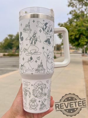 Bw Magic Park Mickey Mouse Stitch Tigers 40 Oz Tumbler Stanley Cup Travel Mug Gifts For Daughter Son Mens Womens Unique revetee 1 1