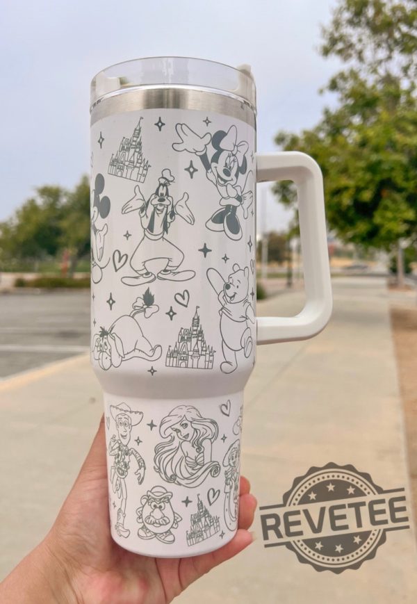 Bw Magic Park Mickey Mouse Stitch Tigers 40 Oz Tumbler Stanley Cup Travel Mug Gifts For Daughter Son Mens Womens Unique revetee 1 1