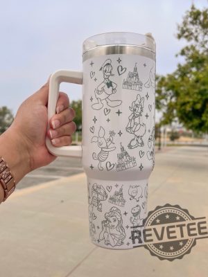 Bw Magic Park Mickey Mouse Stitch Tigers 40 Oz Tumbler Stanley Cup Travel Mug Gifts For Daughter Son Mens Womens Unique revetee 1 2