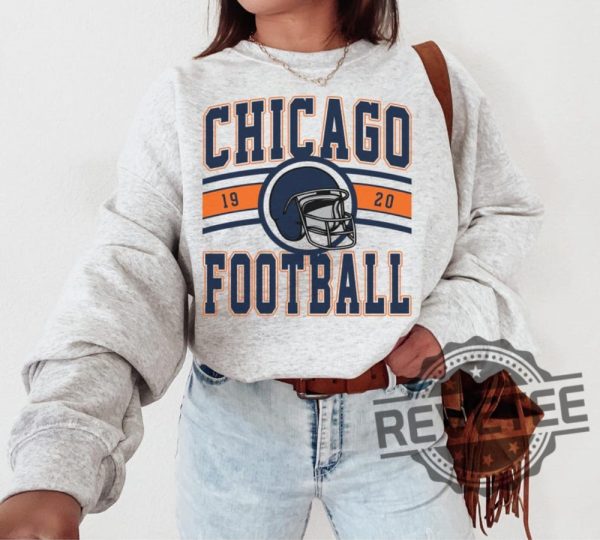 Vintage Chicago Bears Football Crewneck Sweatshirt Tshirt Hoodie Gifts For Fan Mens Womens Gift Birthday Retro Shirts Tee Chicago Sweatshirts revetee 1