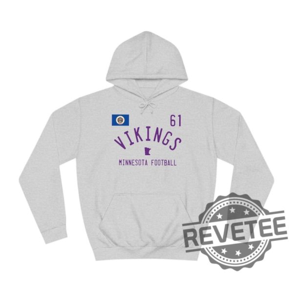 Minnesota Vikings Adult College Blend Hoodie Sweatshirt Tshirt Tee Gift For Fan Mens Womens Nfl Sports Team Sweatshirts Apparel Game Day revetee 1 2