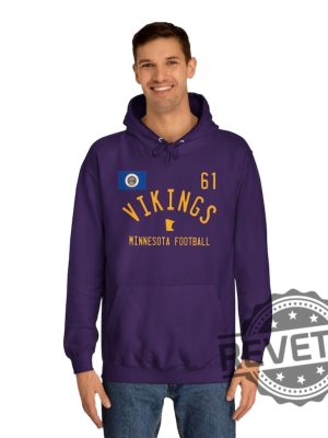 Minnesota Vikings Adult College Blend Hoodie Sweatshirt Tshirt Tee Gift For Fan Mens Womens Nfl Sports Team Sweatshirts Apparel Game Day revetee 1 3