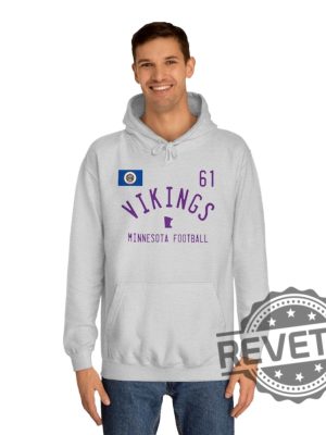 Minnesota Vikings Adult College Blend Hoodie Sweatshirt Tshirt Tee Gift For Fan Mens Womens Nfl Sports Team Sweatshirts Apparel Game Day revetee 1 4