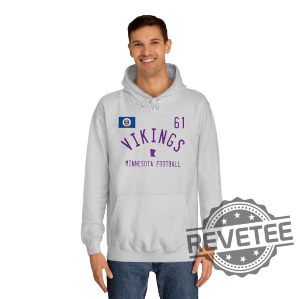 Minnesota Vikings Adult College Blend Hoodie Sweatshirt Tshirt Tee Gift For Fan Mens Womens Nfl Sports Team Sweatshirts Apparel Game Day revetee 1 4